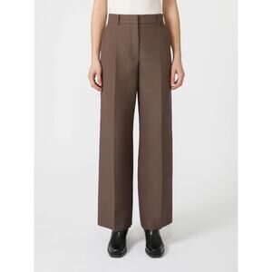 Max Mara 14 Verbano Trouser Straight Wide Leg 29" inseam high waist pants Luxury